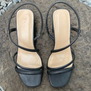 Cute black strappy heels